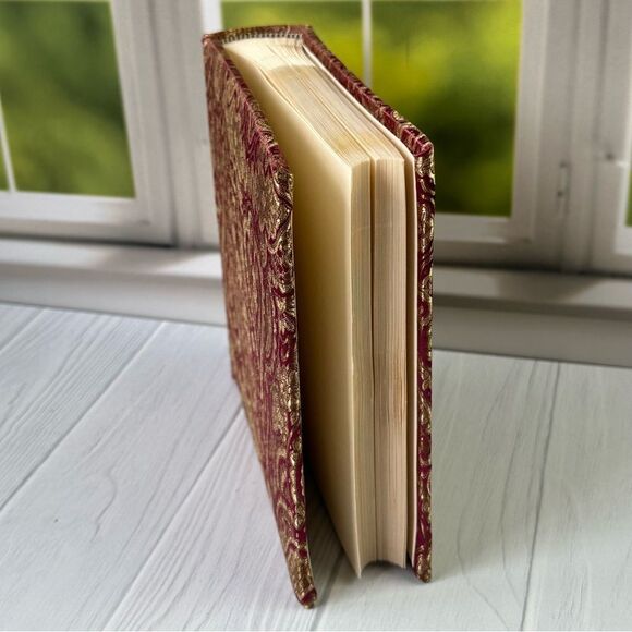 Vintage Photo 50 Page Album Book Burgundy Paisley Gold - Picture 3 of 8